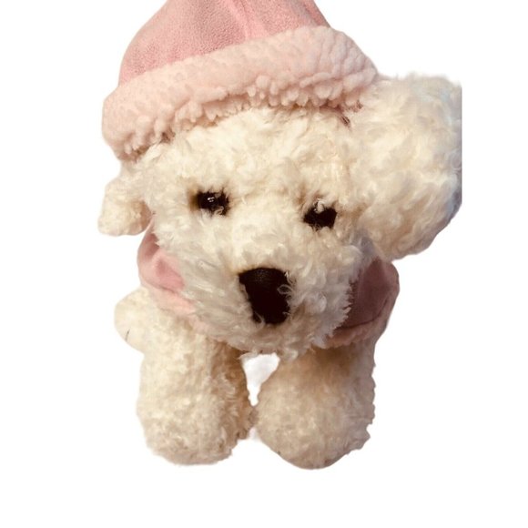 Build a Dog Bear White Pink Jacket and Pink Hat Tag Clothes Toys Workshop - Picture 7 of 11